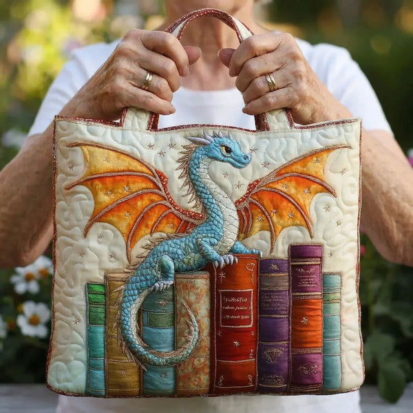 Geantă matlasată - Dragonul de Smarald Păzitorul Cărților
