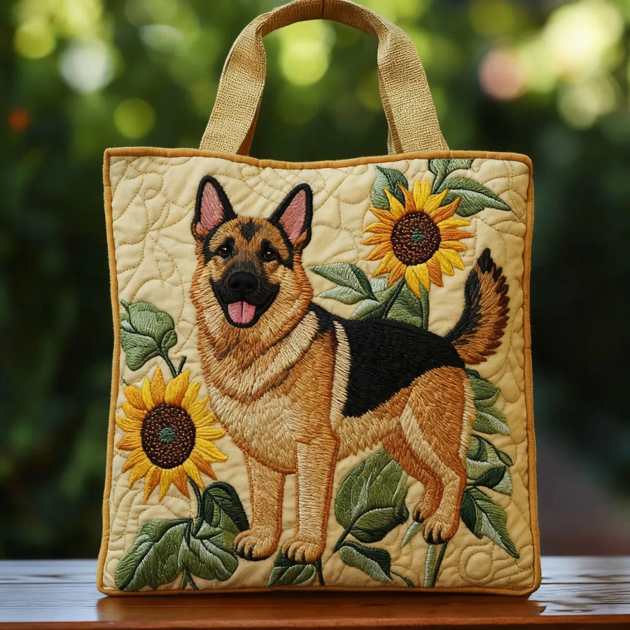 Geantă artizanală – Ciobănesc German Floral