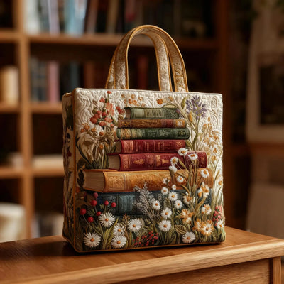 Geantă Artizanală Matlasată - Motiv Floral