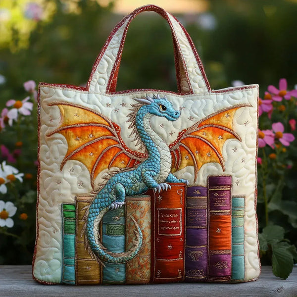 Geantă matlasată - Dragonul de Smarald Păzitorul Cărților