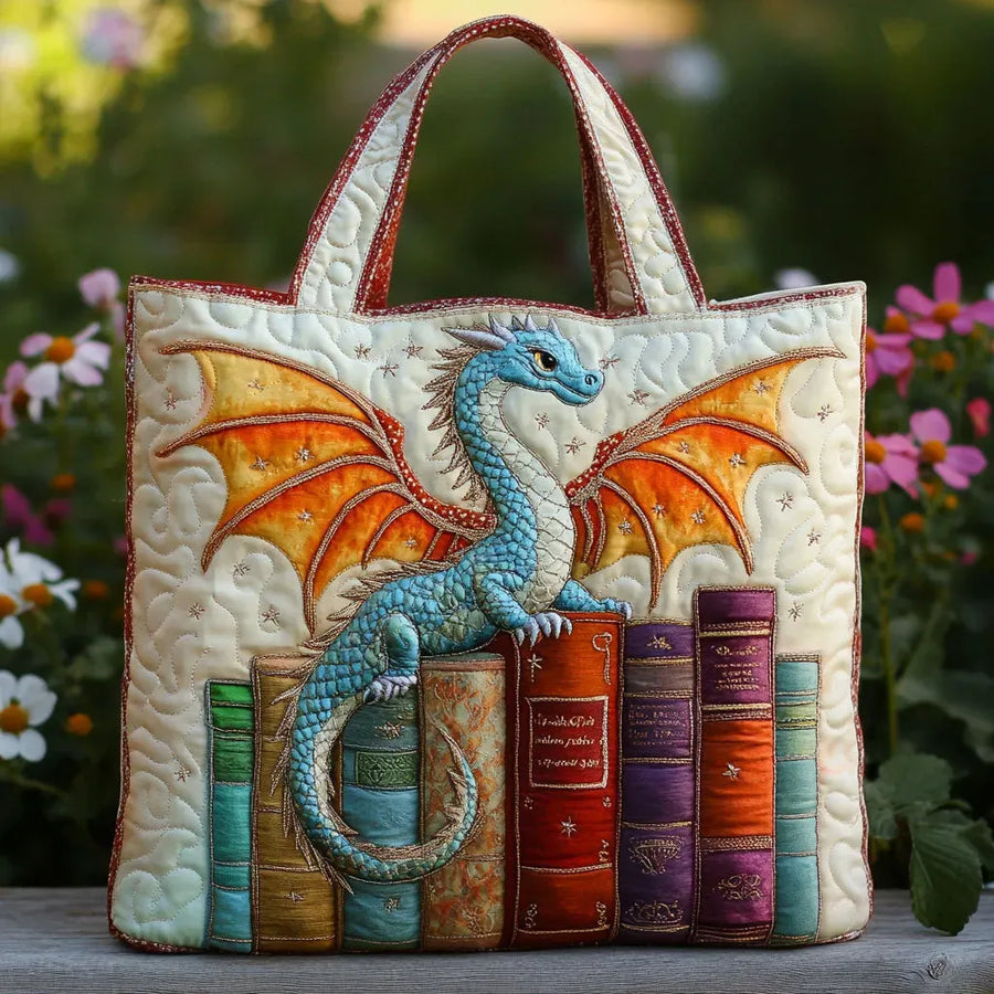 Geantă matlasată - Dragonul de Smarald Păzitorul Cărților