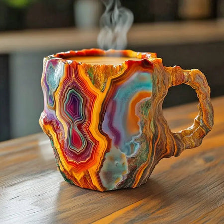 Cești de cafea din mineral infuzat cu cristal