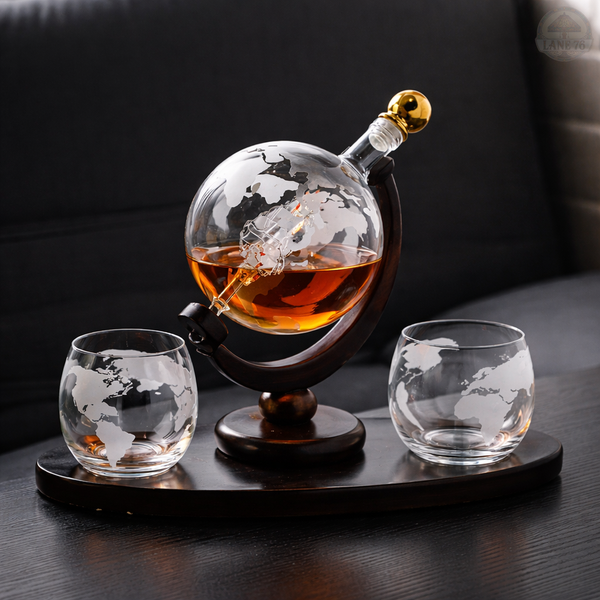 Carafă pentru whiskey - Ediția Hartă a Lumii