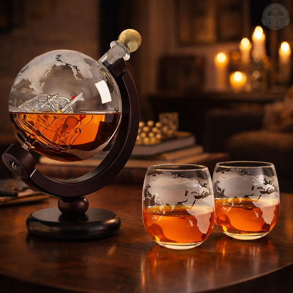 Carafă pentru whiskey - Ediția Hartă a Lumii